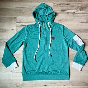 WanaKome teal hoodie, outdoor brand, size small